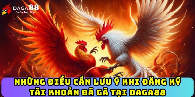 Những điều cần lưu ý khi đăng ký tài khoản đá gà tại Daga88