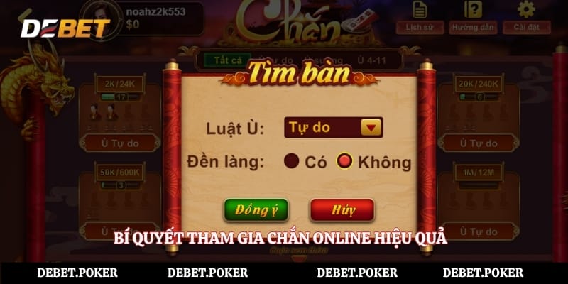 Bí quyết tham gia chắn online hiệu quả