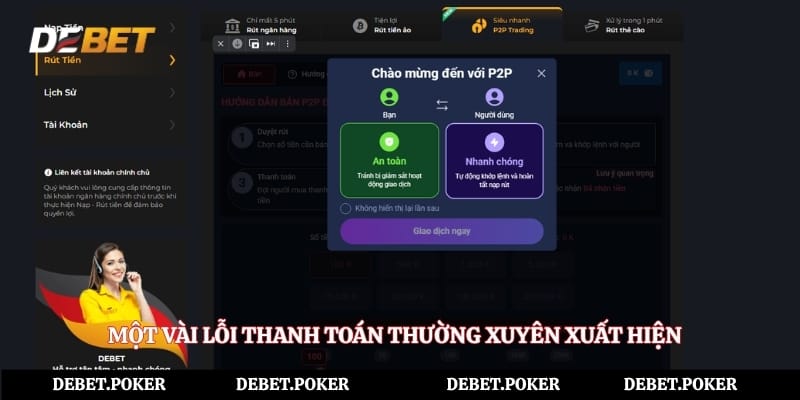 Một vài lỗi thanh toán thường xuyên xuất hiện