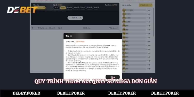 Quy trình tham gia quay số mega đơn giản