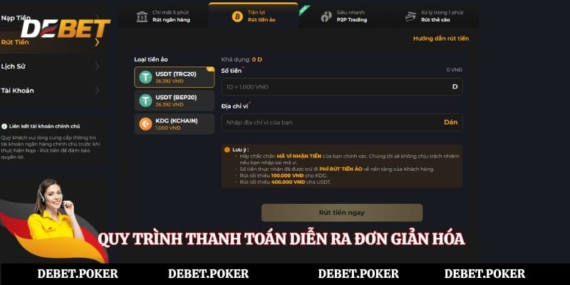 Quy trình thanh toán diễn ra đơn giản hóa